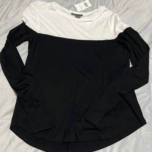 Vince brand new black and white long sleeve size S